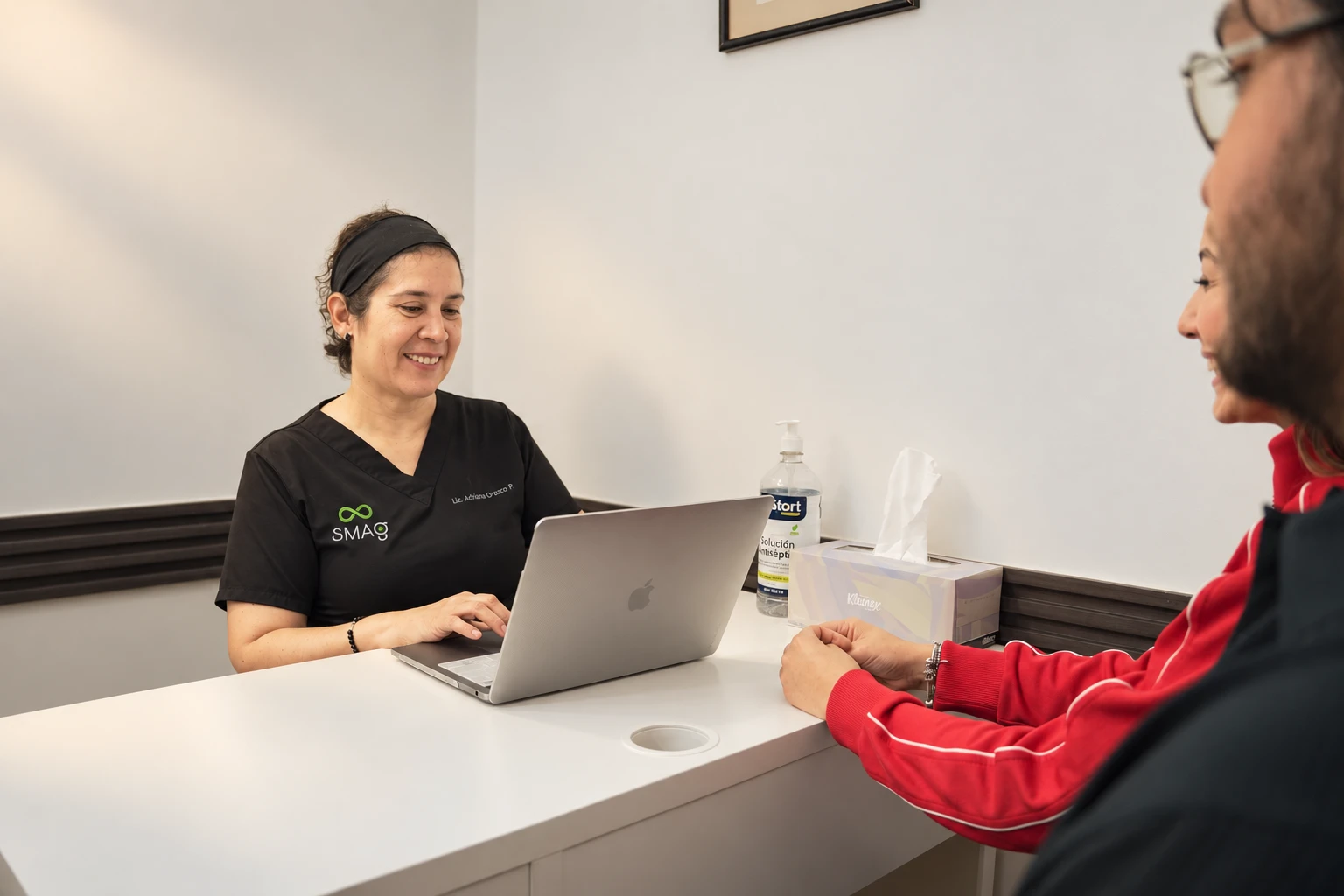 Recepción de la clínica SMAG en Guadalajara
