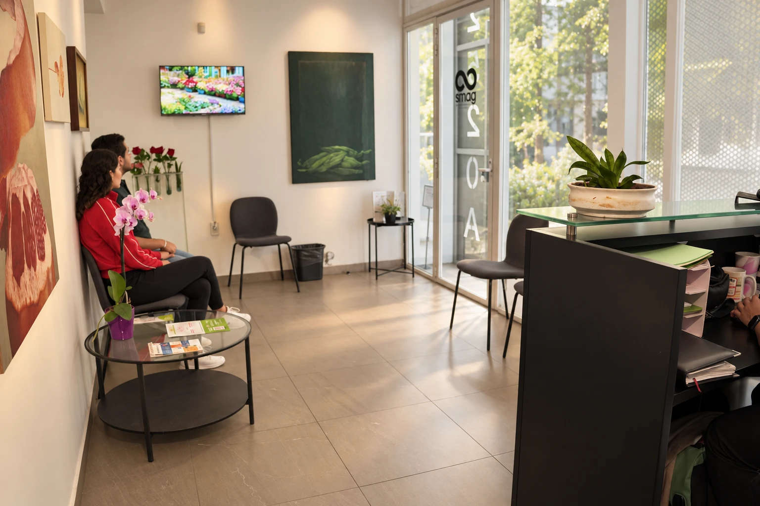 Sala de espera de la clínica SMAG